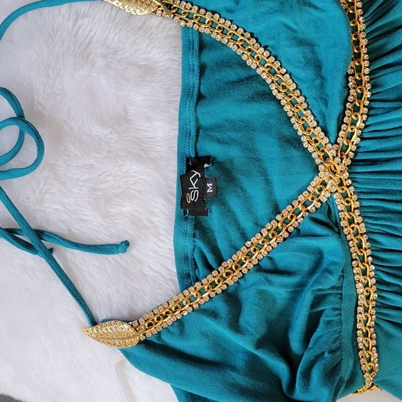 Sky Halter Mini Dress - Picture 4 of 6